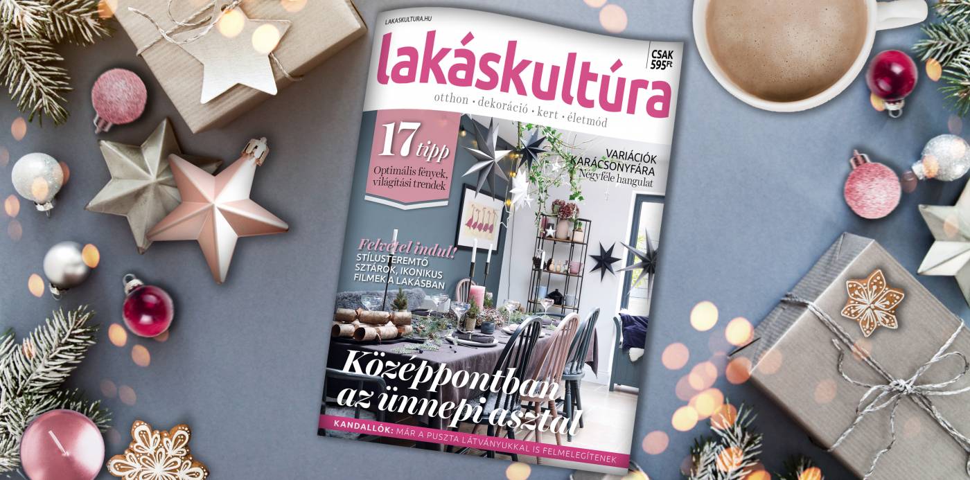 Lakáskultúra decemberi lapszámában Lakatos Márk új lakása